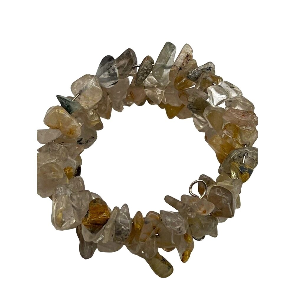 Vintage Citrine & Agate Stone Necklace And Bracelet Set - Picture 10 of 12